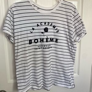 White and Black relaxed tee